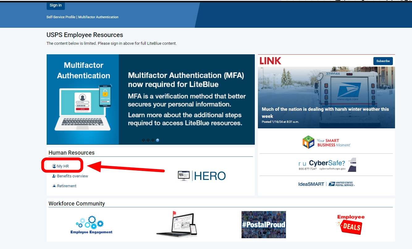 PostalEASE on LiteBlue